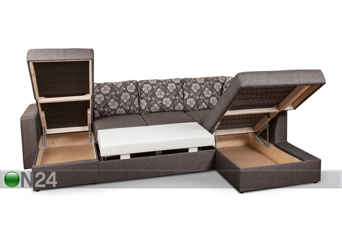 Угловой диван-кровать с двумя ящиками Rowena увеличить