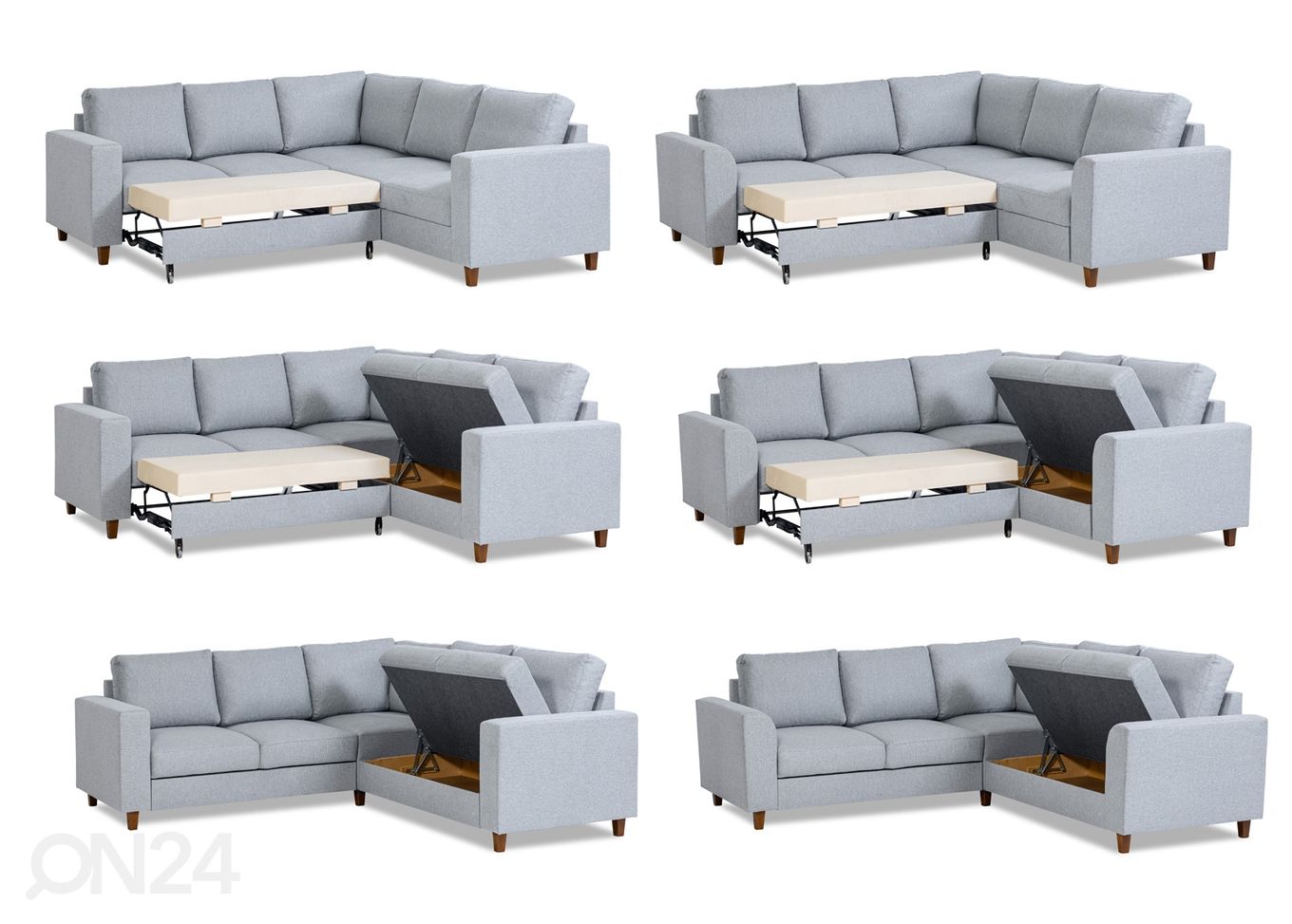 Угловой диван-кровать с ящиком Renate 2N2 увеличить