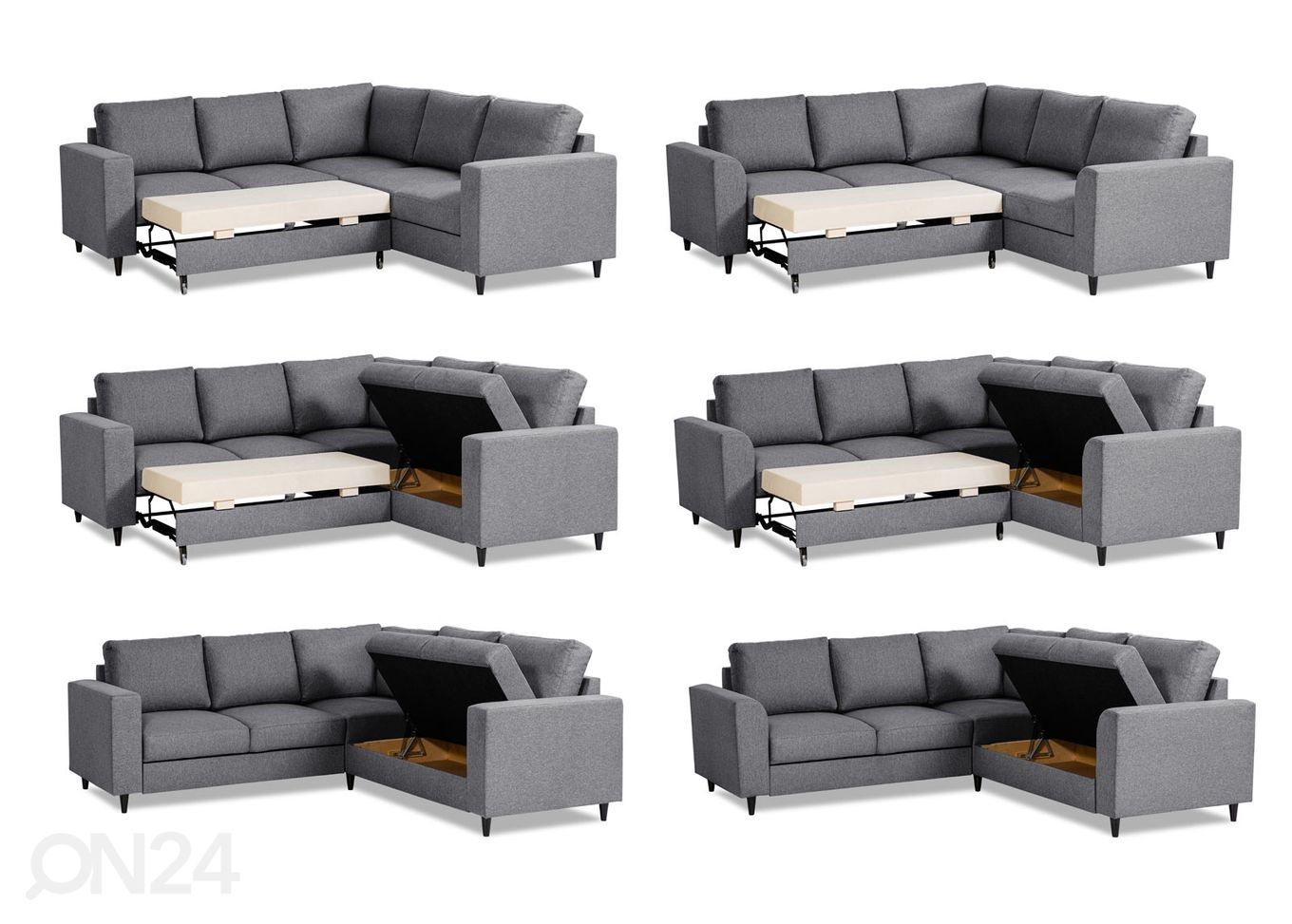 Угловой диван-кровать с ящиком Renate 2N2 увеличить