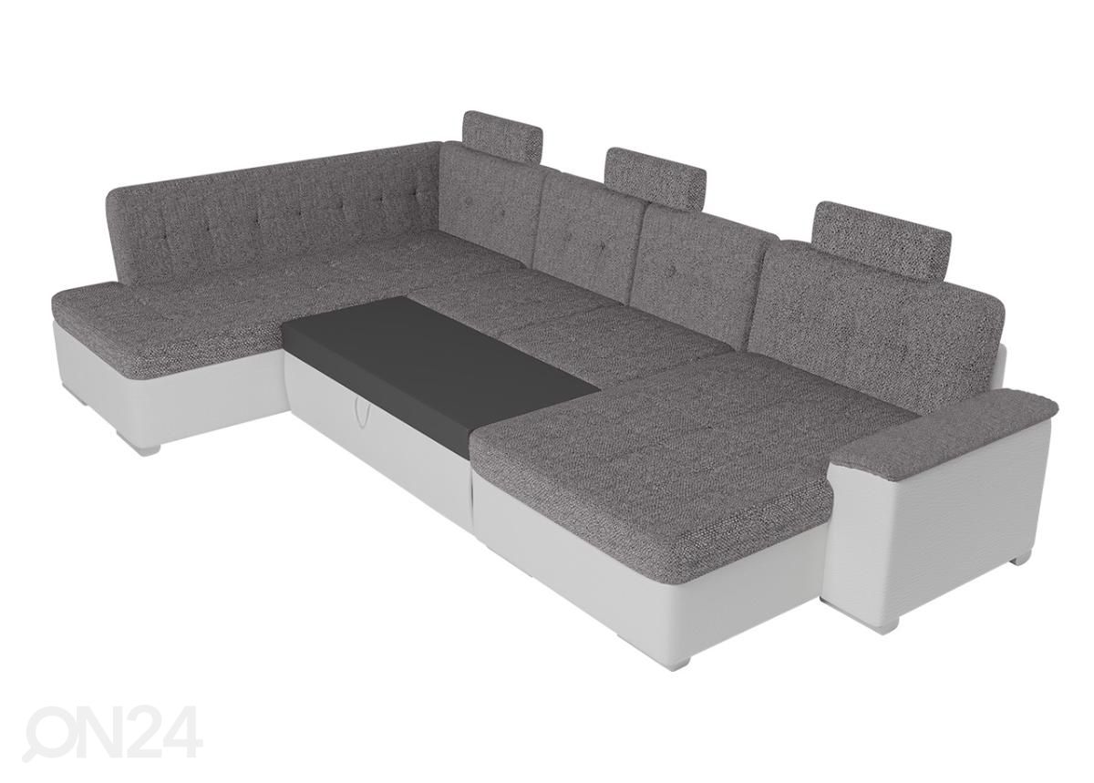 Угловой диван-кровать + 2 пуфа увеличить