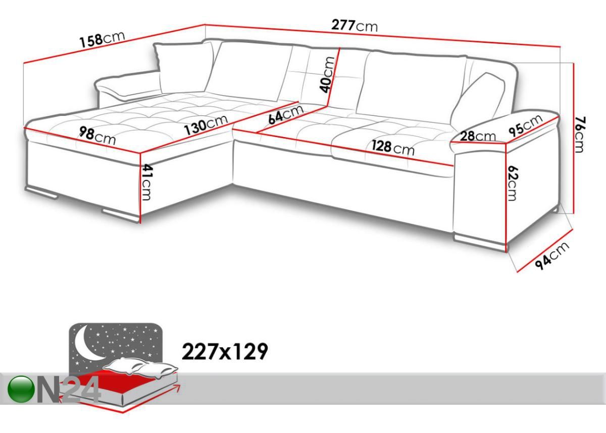 Угловой диван-кровать Diana увеличить
