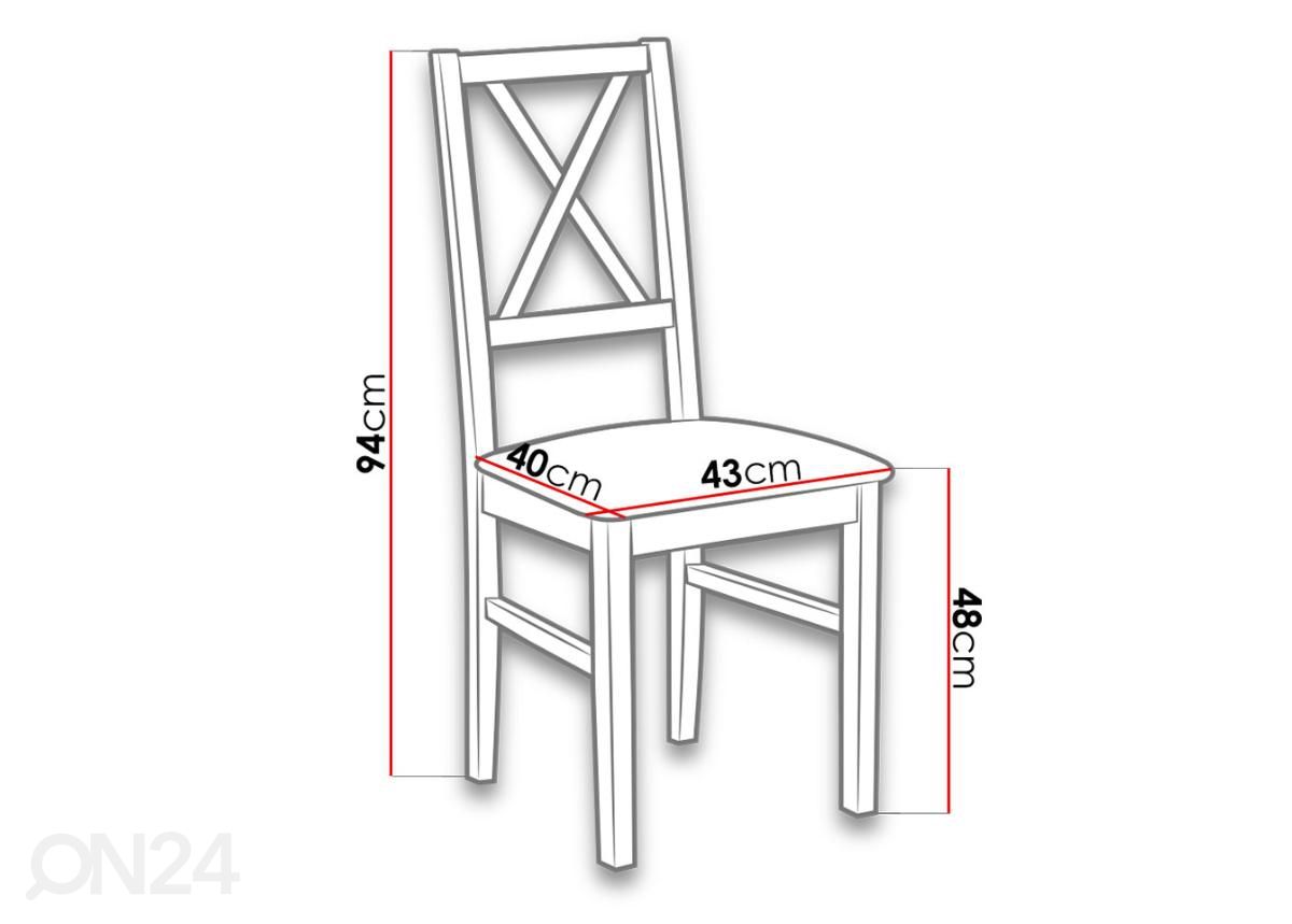 Удлиняющийся обеденный стол 100-130x100 см + 4 стула увеличить