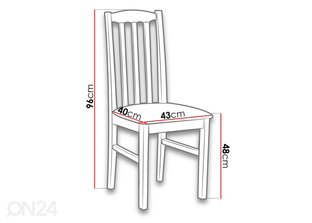 Удлиняющийся обеденный стол 120-150x70 см + 4 стула увеличить
