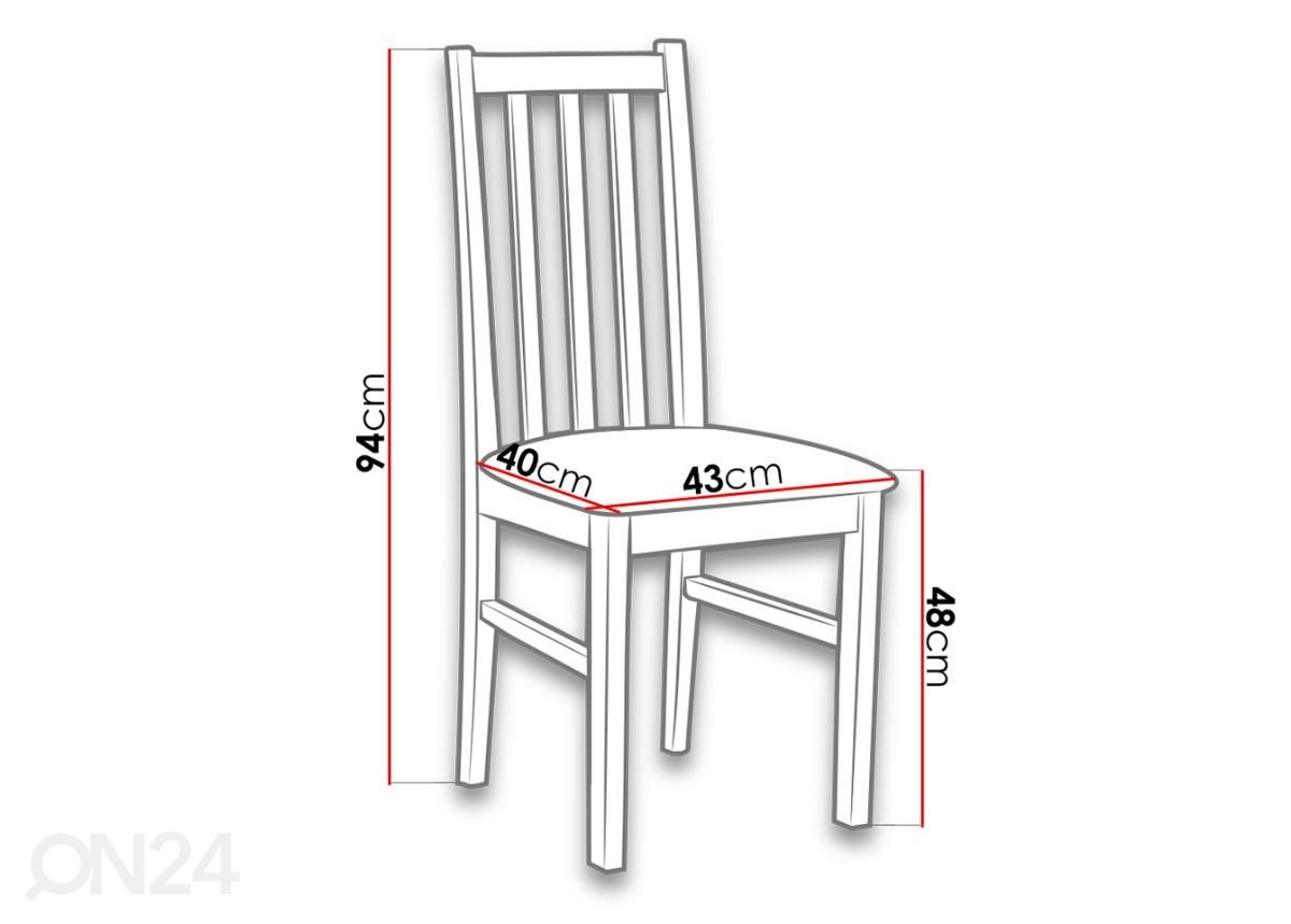 Удлиняющийся обеденный стол 80x120-150 cm + 6 стульев увеличить