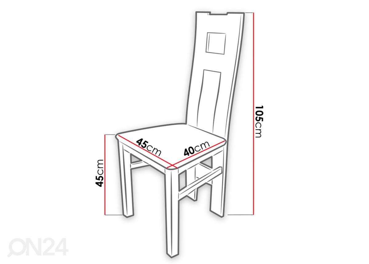 Удлиняющийся обеденный стол 80x160-200 см + 6 стульев увеличить