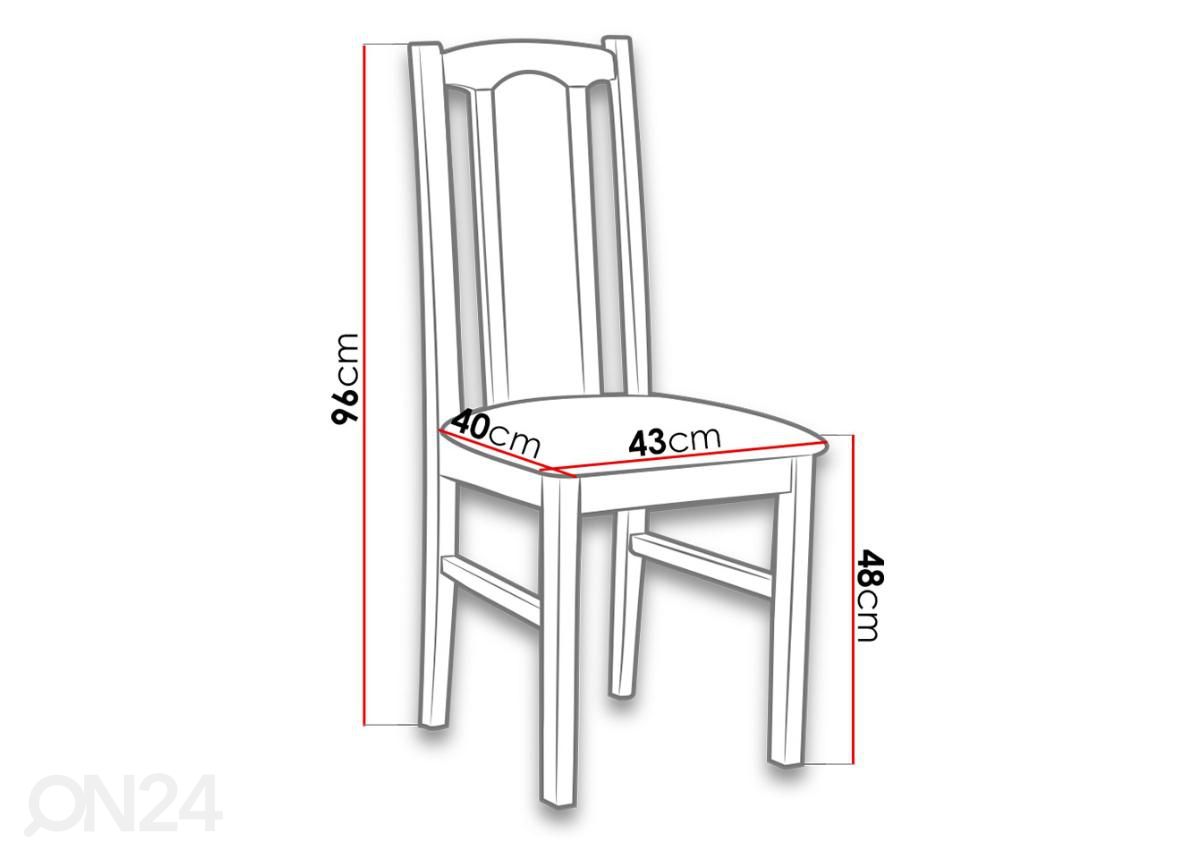 Удлиняющийся обеденный стол 80x160-200 cm+ 6 стульев увеличить