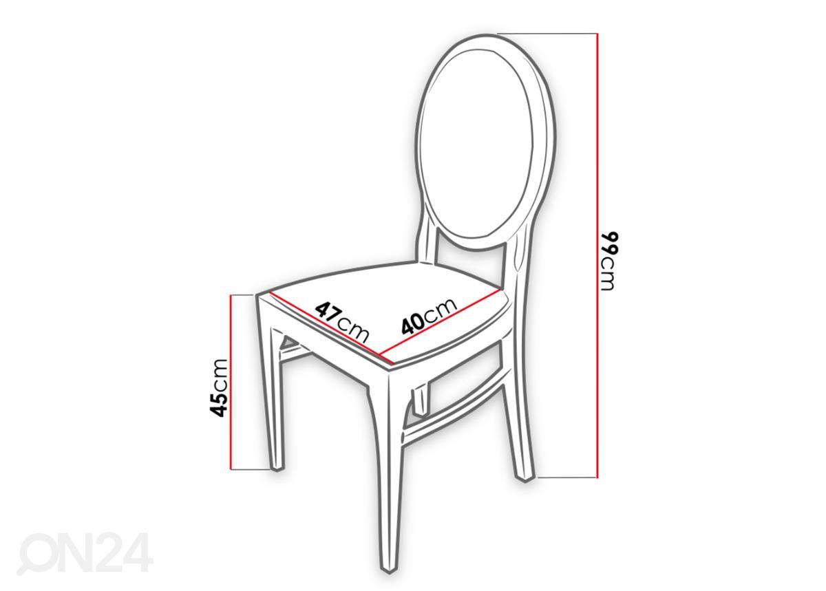 Удлиняющийся обеденный стол 90x170-250 cm + 6 стульев увеличить