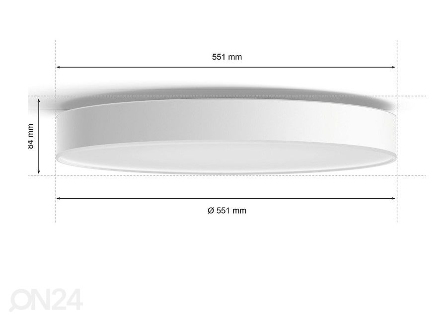 Умный потолочный светильник Hue White ambiance Enrave XL белого цвета с пультом Ø 55,1 cm увеличить