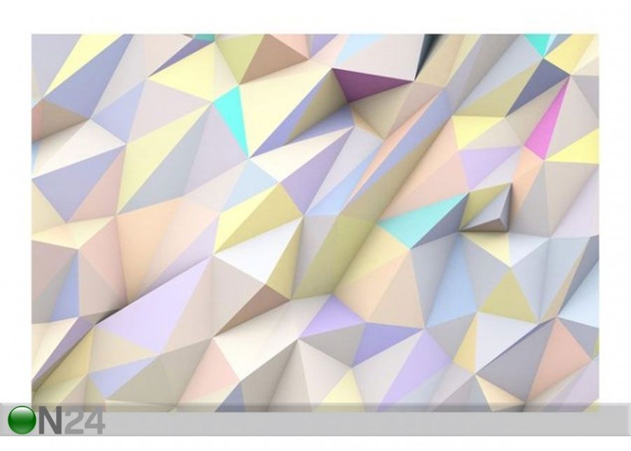 Флизелиновые фотообои Geometric Pastel Triangles In 3D увеличить