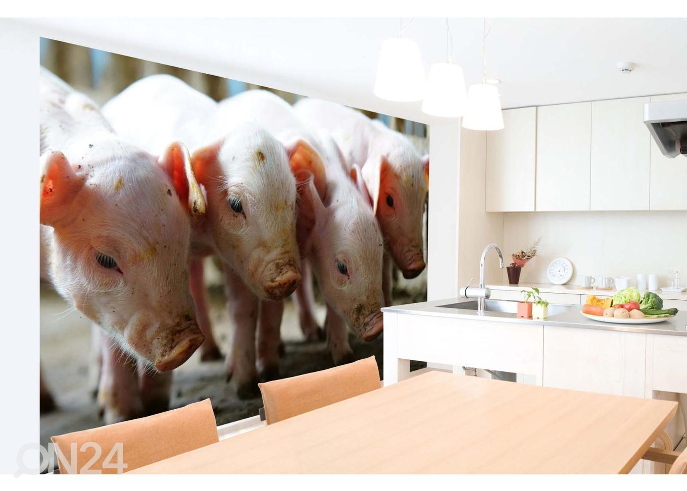 Флизелиновые фотообои Small Pigs In The Farm увеличить