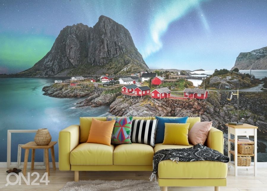 Флисовые фотообои North Light in Lofoten Norway 400x260 см увеличить
