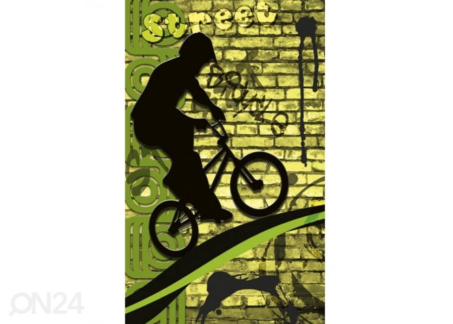 Флисовые фото-обои Bicycle green 225x250 см увеличить