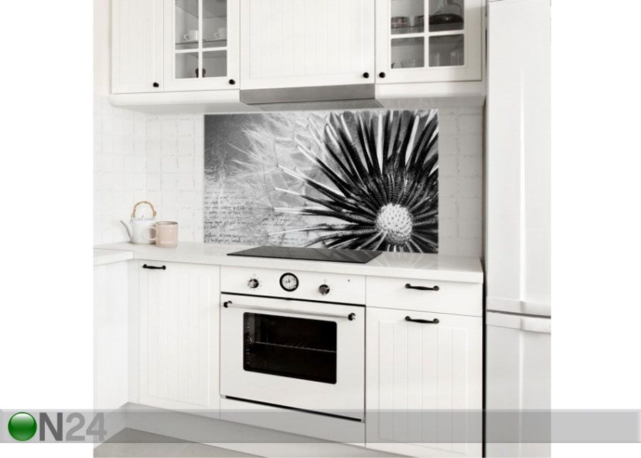 Фотостекло для кухонного фартука Dandelion Black & White 1, 40x100 cm увеличить