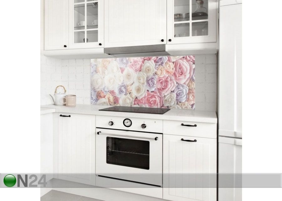 Фотостекло для кухонного фартука Pastel Paper Art Roses 1, 40x60 cm увеличить