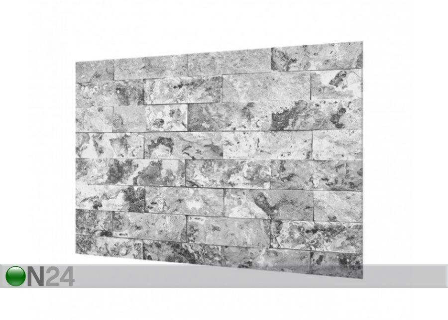 Фотостекло для кухонного фартука Stone Wall Natural Marble Grey 40x80 cm увеличить