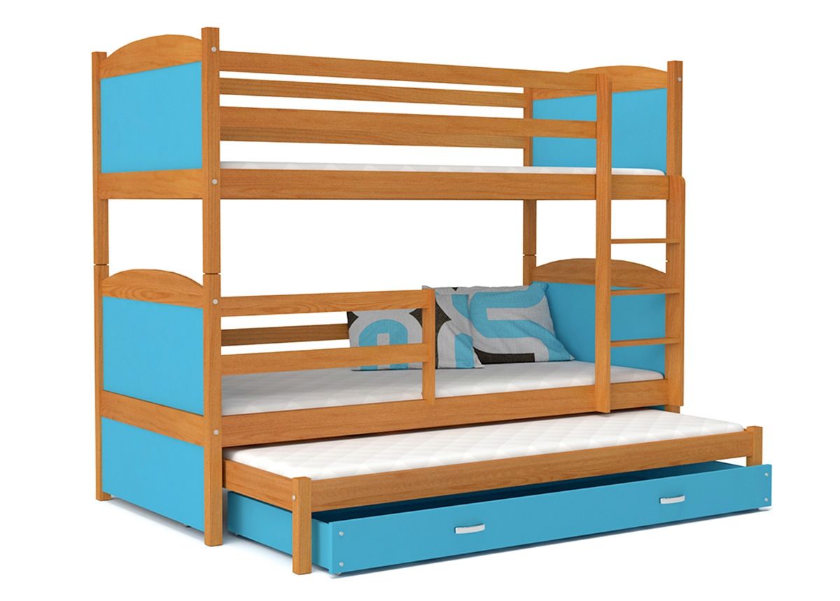3-местная двухъярусная кровать 80x190 cm + матрасы увеличить