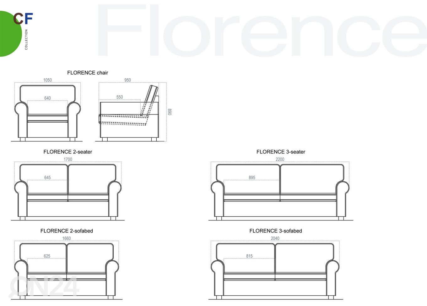 3-местный диван Florence увеличить