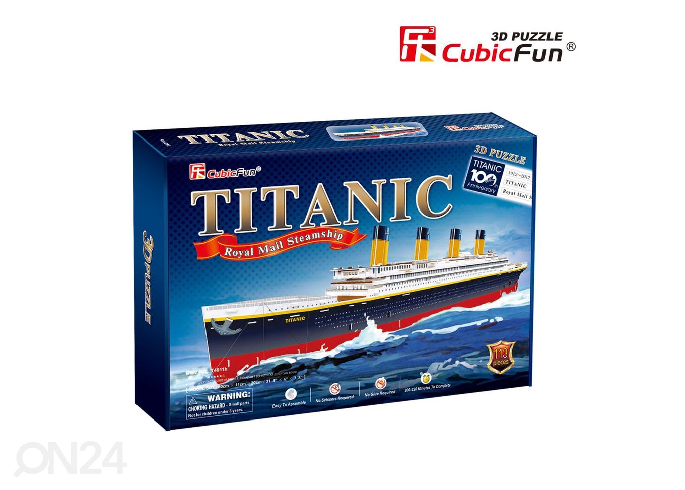 3D пазл Титаник Большой 80 см увеличить