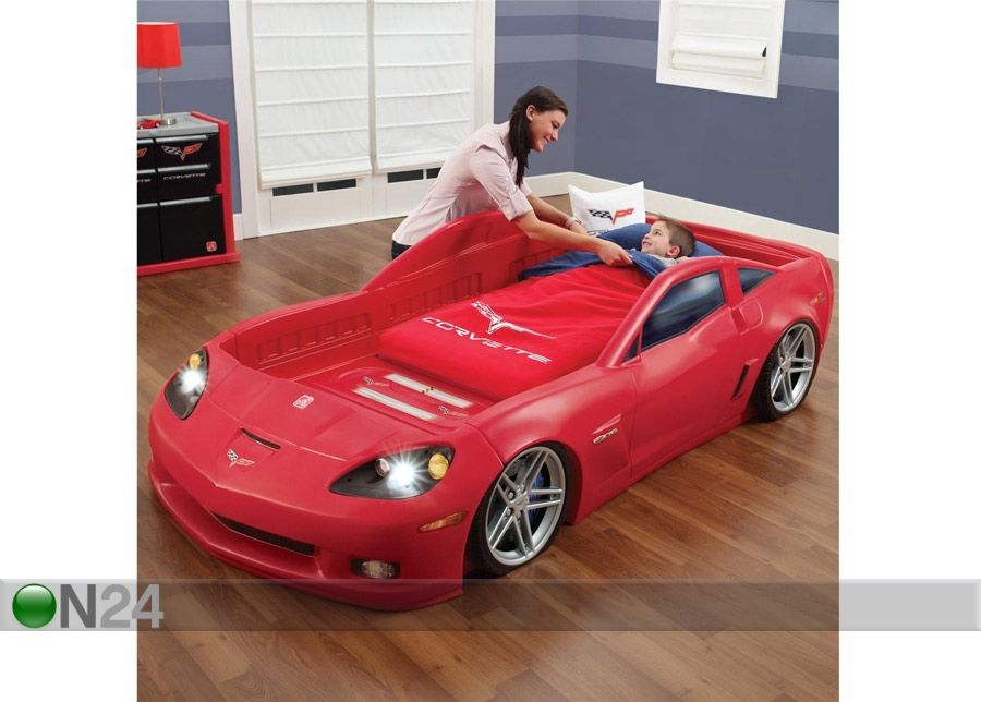 Step2 кровать Corvette с фарами увеличить