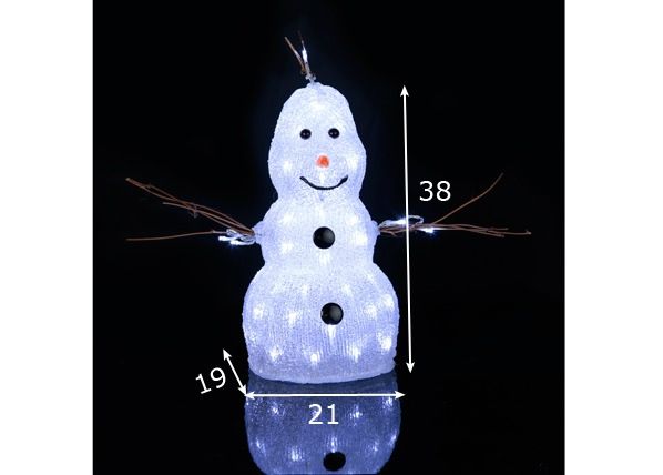 Акриловая фигура Snowman 38 cm размеры