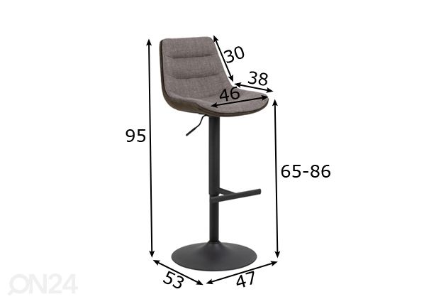 Барные стулья Ada 2 шт размеры