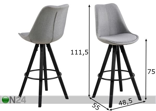 Барные стулья Dima, 2 шт размеры
