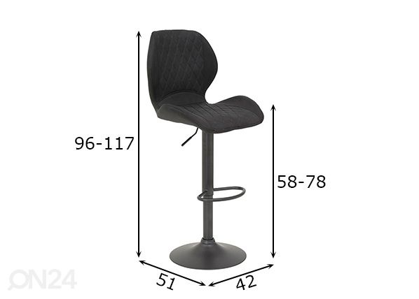 Барные стулья Sonja 2 шт размеры