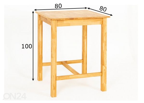 Барный стол 80x80 cm размеры