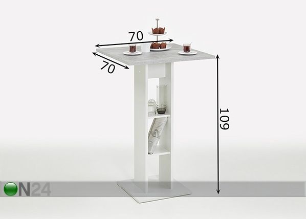 Барный стол Bandol 1 XL 70x70 cm размеры