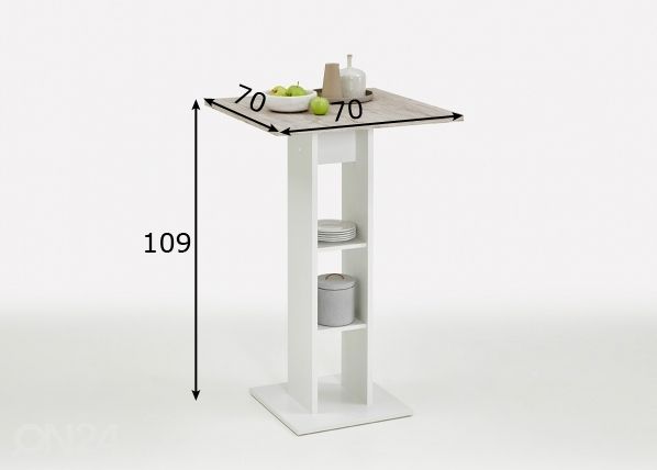 Барный стол Bandol 1 XL 70x70 cm размеры