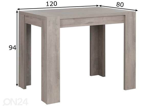 Барный стол Boston 120x80 cm размеры