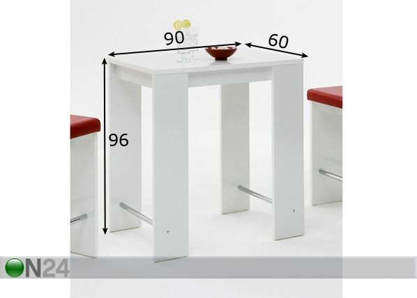 Барный стол Dana II 60x90 см размеры