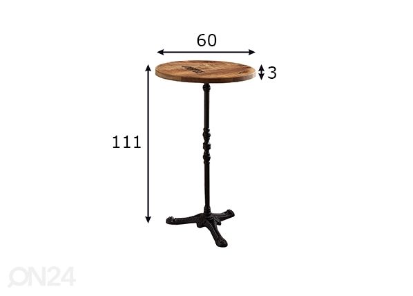 Барный стол Tische Ø 60 cm размеры