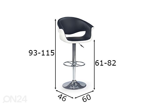 Барный стул H46 размеры