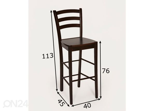 Барный стул Loreta h76 cm размеры