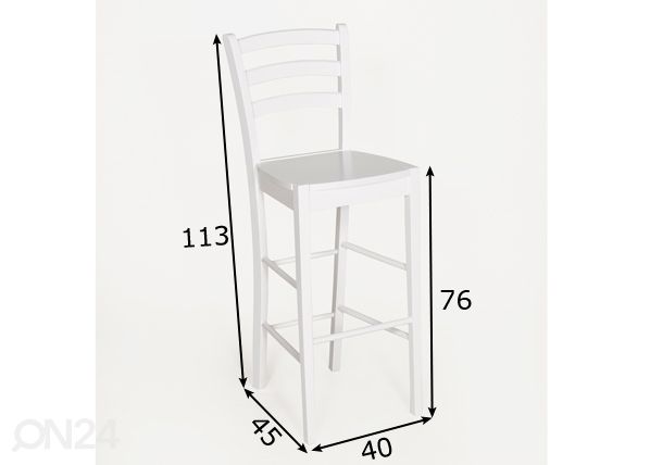 Барный стул Loreta h76 cm размеры