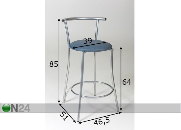 Барный стул Rio h64 cm размеры