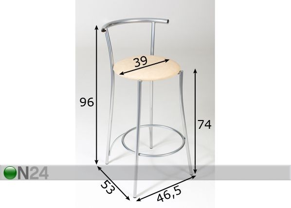 Барный стул Rio h74 cm размеры