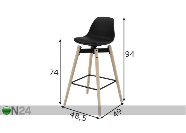 Барный стул Zenta размеры