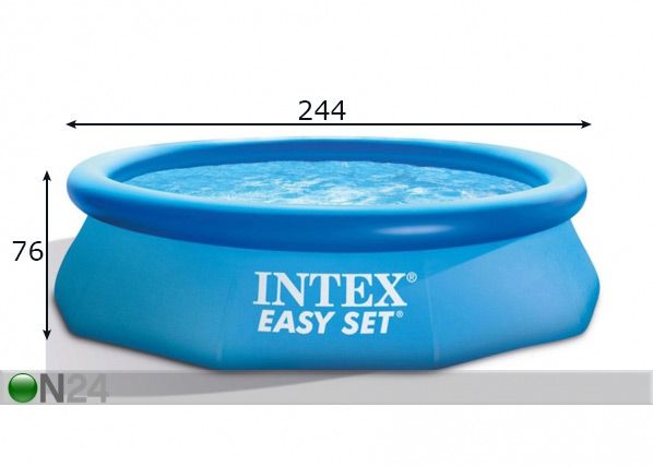 Бассейн Intex Easy Set 244x76 см с насосм размеры