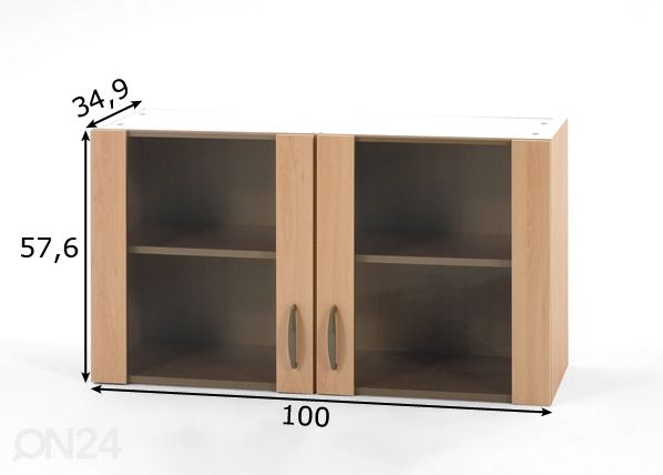 Верхний кухонный шкаф 100 cm размеры