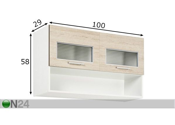 Верхний кухонный шкаф 100 cm размеры