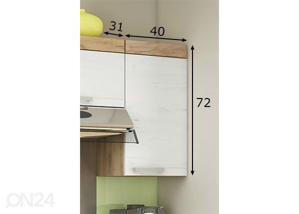 Верхний кухонный шкаф 40 cm размеры
