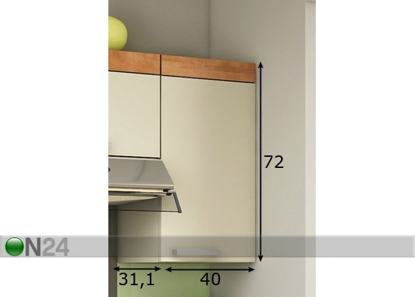 Верхний кухонный шкаф 40 cm размеры