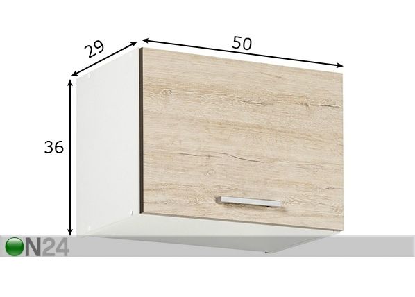Верхний кухонный шкаф 50 cm размеры