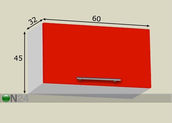 Верхний кухонный шкаф 60 cm размеры