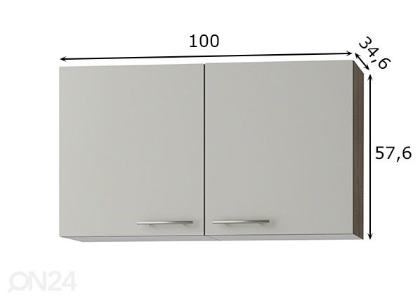 Верхний кухонный шкаф Arta 100 cm размеры