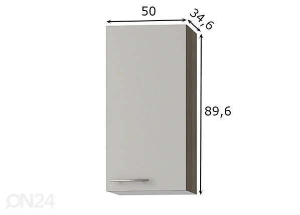 Верхний кухонный шкаф Arta 40 cm размеры
