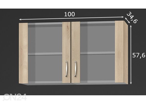Верхний кухонный шкаф Elba 100 cm размеры