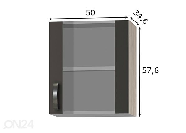 Верхний кухонный шкаф Faro 50 cm размеры